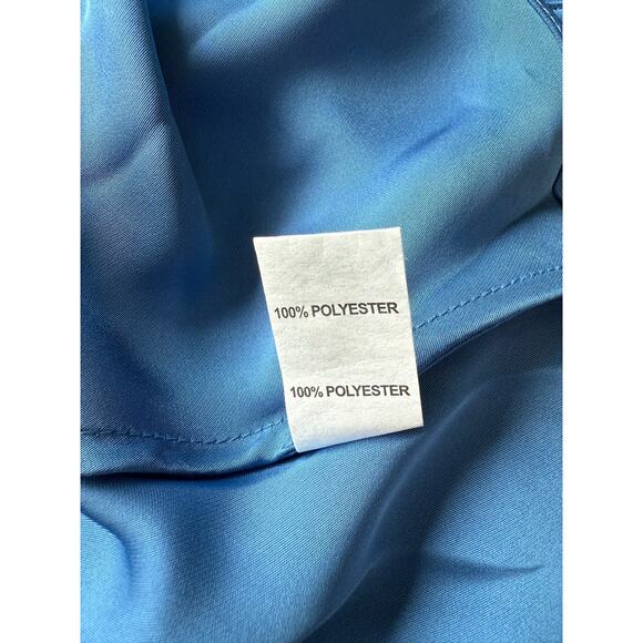 Ramy Brooks NWT Abigail Blue Cowl Neck Satin Blouse Tank Top Cami size XL - Picture 9 of 14